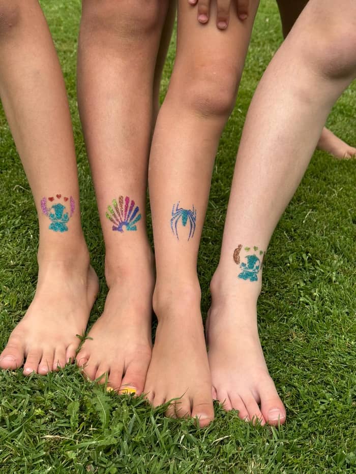 tatouage éphémère à paillettes — Katia Kids Maquillage, Pau (64)